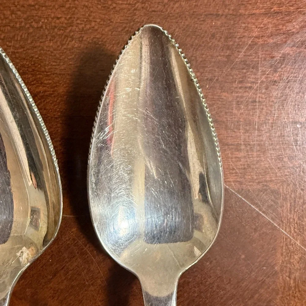 Vtg Sheffield‎ England Silverplate Beaded Edge Teaspoons Set of 3 EPNS